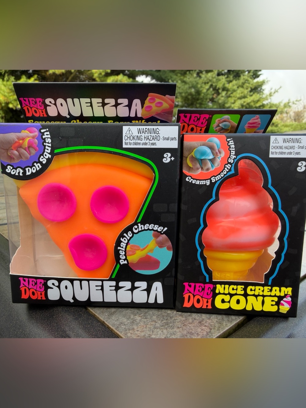 NeeDoh Squeezza Pizza & Nice Cream Cone Bundle